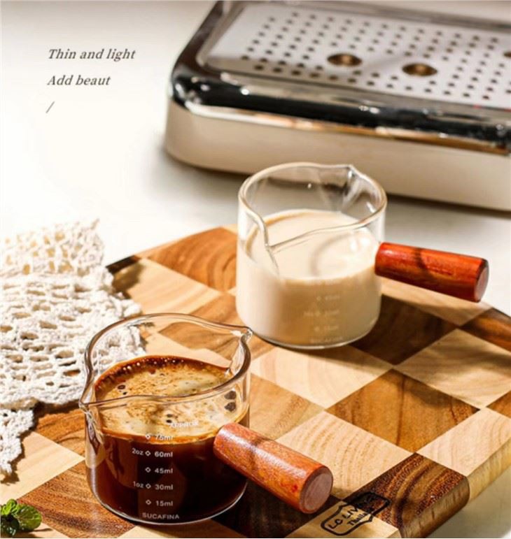 Small Cup With Solid Wood Handle